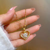 Shiny Heart Pendant Necklace