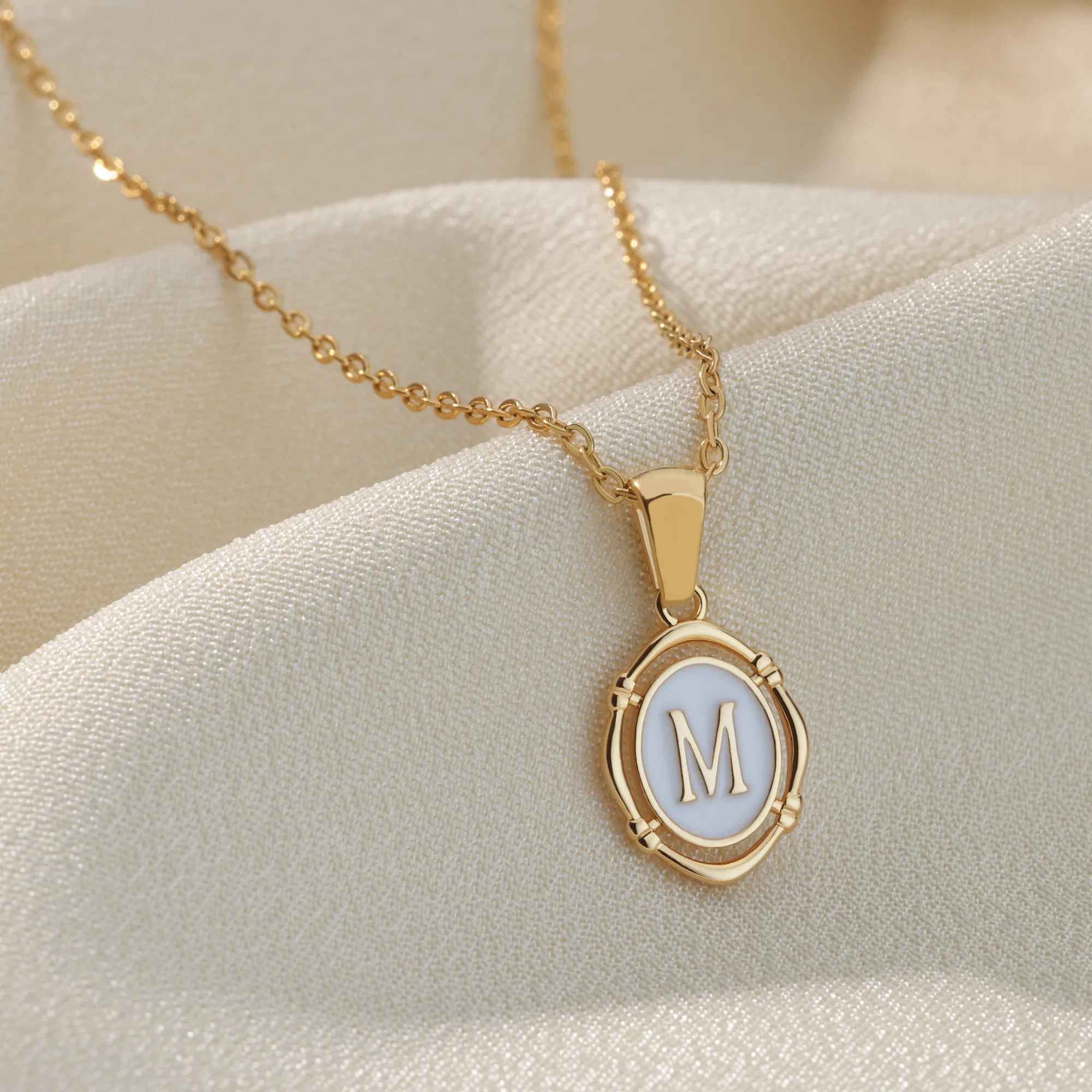 A-Z Initial Oil Style Necklace