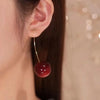Load image into Gallery viewer, Red Cherry Earrings